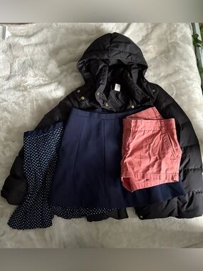 J.Crew Women’s Clothing Lot | Puffer Coat, Skirts & Shorts | Size 4 / Small